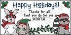 DJ Winter Woodland Critters Clip Art Download
