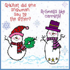 snowman joke and cute clip art by DJ Inkers