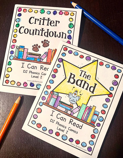 Phonics Comics Level 2 - I Can Read 5 Printable Mini Books