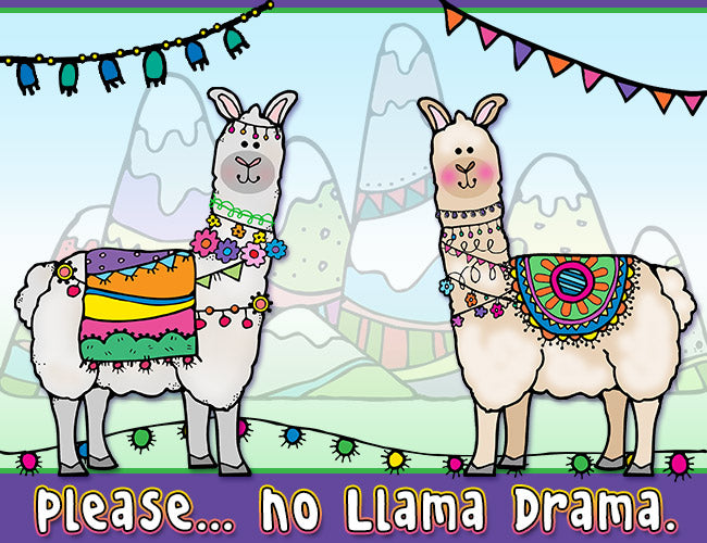 Lovely Llamas Clip Art Download