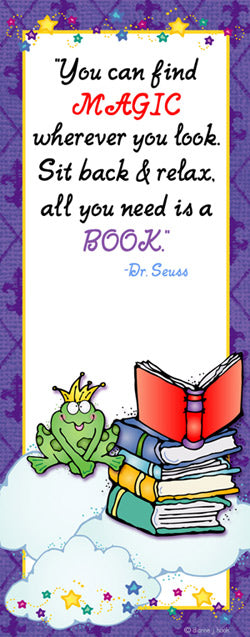 Cute fairytale frog prince bookmark by DJ Inkers