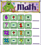 Kids math worksheet sample made with DJ Inkers clip art