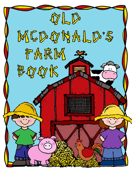 Old McDonald's farm book made with clip art by DJ Inkers