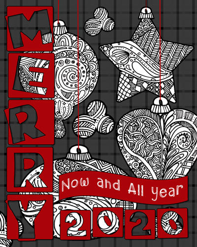 Merry Little Block Words Clip Art Download