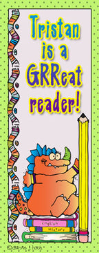 monster bookmark made by DJ Inkers