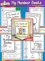 Teach kids number words and number recognition with these darling printable books by DJ Inkers