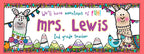 Mountains of fun - desk nameplate for llama classroom theme by DJ Inkers
