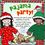 Cookies for Santa Clip Art Kids in Holiday Pajamas Download