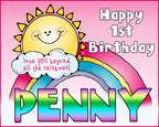 Birthday rainbow and sunshine card by DJ Inkers