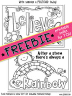 Printable Postcards - Coloring Activity Freebie