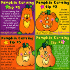 Pumpkin carving tips with clip art and font by DJ Inkers