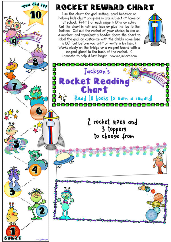 Rocket Reward Chart Printable Download