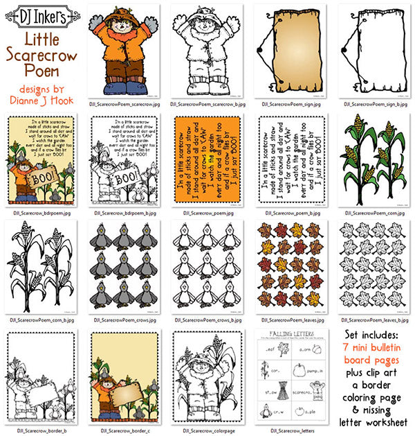 Little Scarecrow Poem - Clip Art and Printables Download