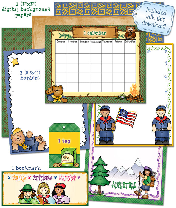 Summer Camp & Scouting Clip Art and Printables Download