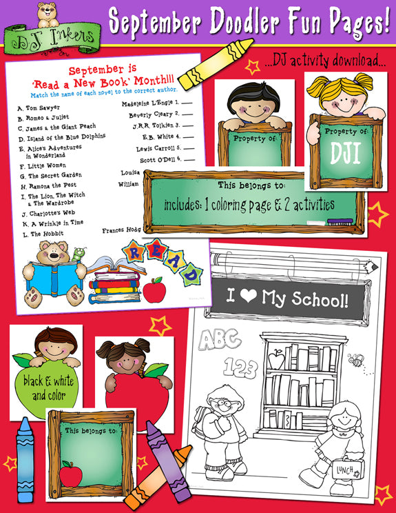 Doodler Fun Pages - Printable Coloring Pages & Monthly Activities