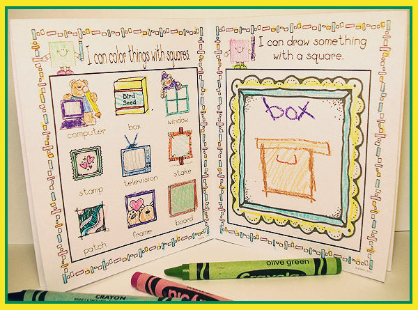 My Shape Books Learning Printables