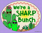 Sharp bunch cactus poster for desert classroom theme by DJ Inkers