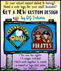 Custom Logo or Mascot Clip Art Package by DJ Inkers