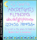 This fun star font is full of sparkle by DJ Inkers