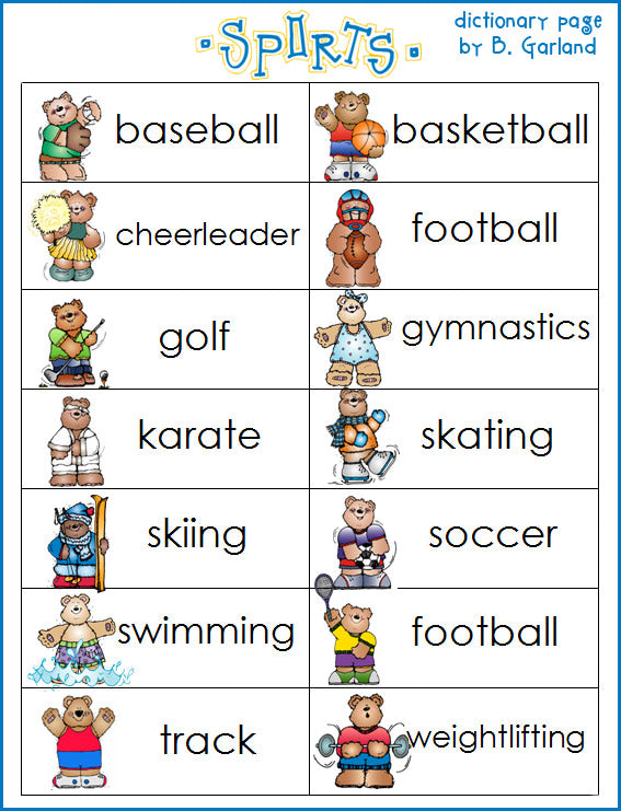 All Sorts Of Sports Clip Art Download