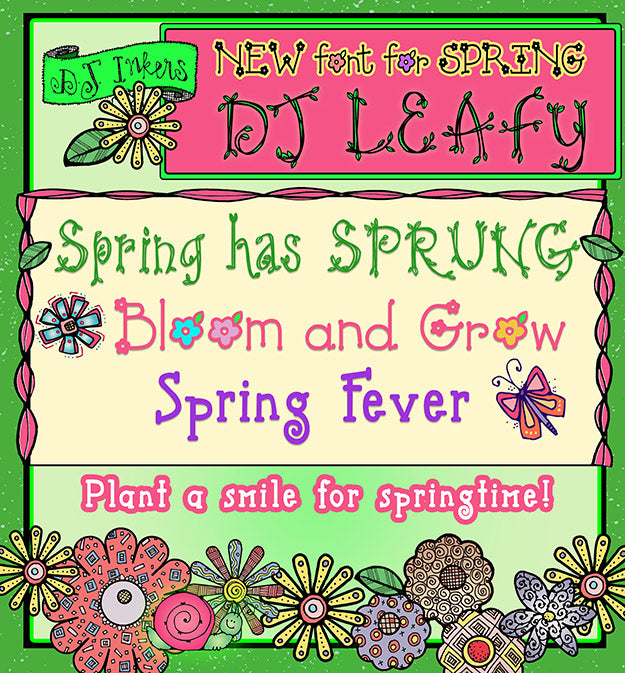 Spring for cute fonts by DJ Inkers