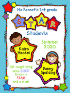 Star Students poster made with DJ Inkers star letter clip art alphabet
