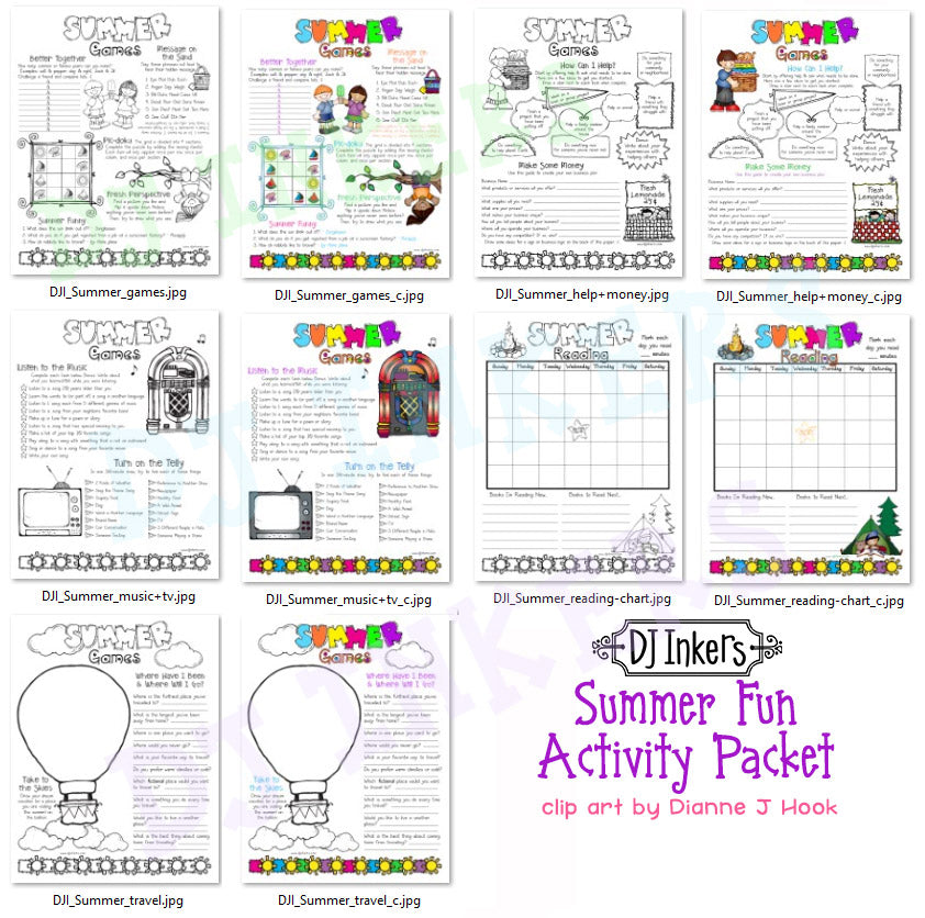 Summer Smiles Bundle - 5 Printable Activities for Kids