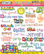 Summer Words clip art and vacation sayings by DJ Inkers