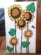 Sunflowers Clip Art - Single Smiles Image Download