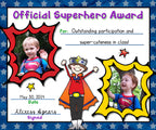 Official Superhero Award made with DJ Inkers super hero clip art