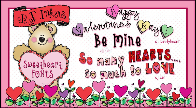 DJ Sweetheart Fonts - Love & Heart Lettering Collection