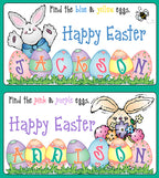 Easter Basket tags made with cute lettering and clip art by DJ Inkers