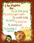 Thanksgiving turkey and cornucopia clip art border by DJ Inkers