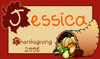 Thanksgiving dinner nameplate with clip art and font by DJ Inkers