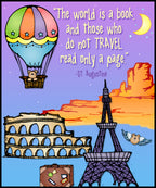 Travel quote with clip art and font by DJ Inkers
