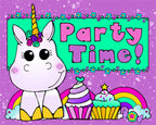 Unicorn party invitation with clip art by DJ Inkers