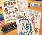 Cute animal coloring pages for birthdays and parties by DJ Inkers