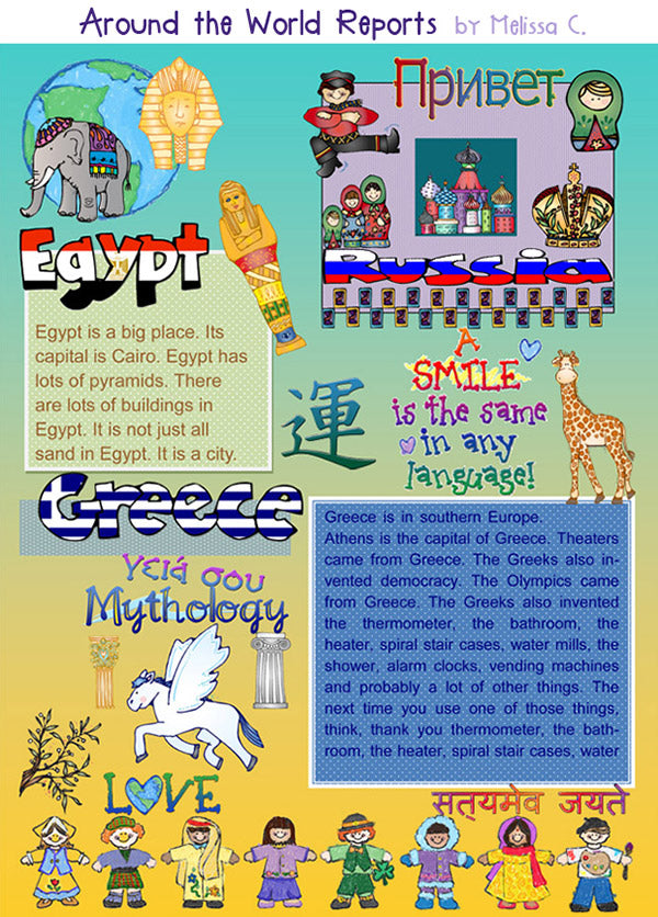 Wonderful World Clip Art Bundle: 26 Countries & Cultures