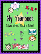Fun Yearbook cover for elementary or middle school by DJ Inkers