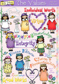 Good values for today's Young Women to stand by.  Cute clip art created for LDS girls by DJ Inkers