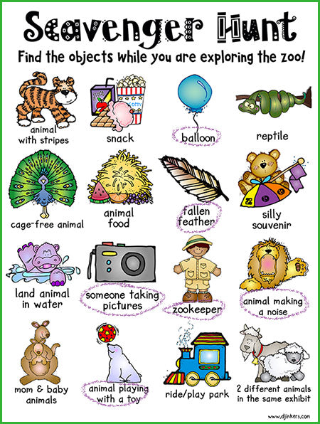 Zoo Scavenger Hunt by DJ Inkers