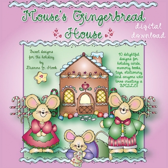 Mouse's Gingerbread House Clip Art Download