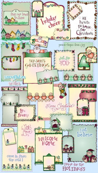 Holiday Borders, Tags and Sayings Clip Art Download