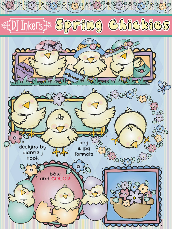 Spring Chicks Clip Art Download