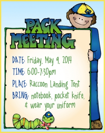 Pack meeting border made with DJ Inkers Cub Scouts clip art