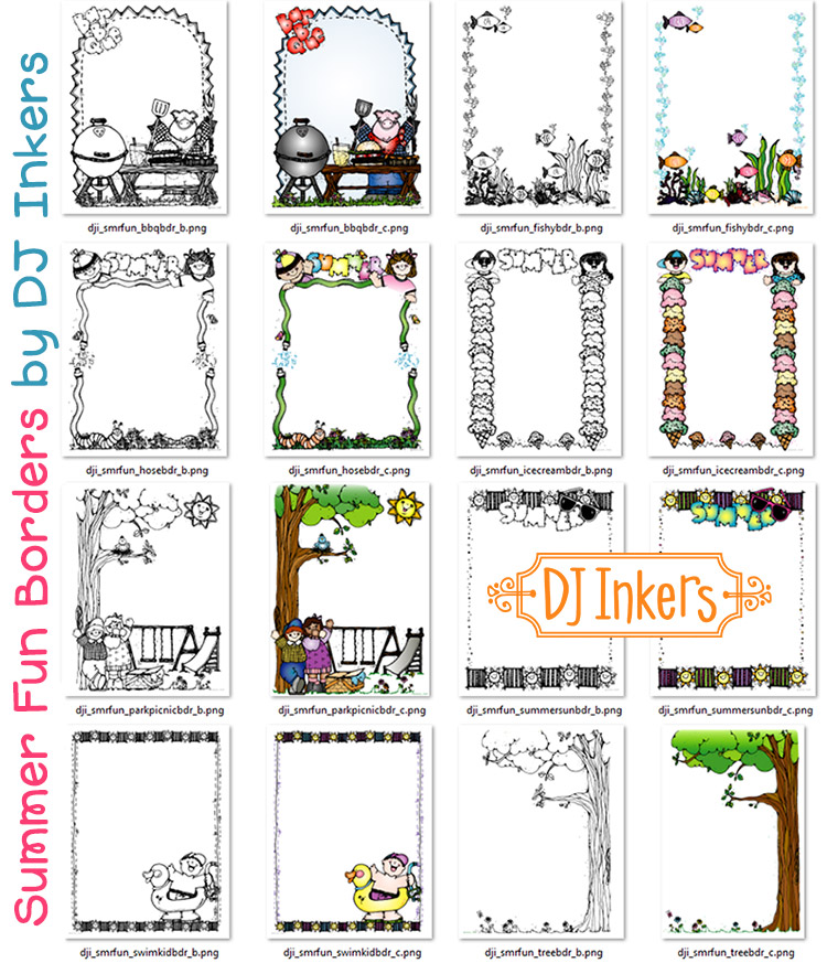 Fun Summer Borders by DJ Inkers