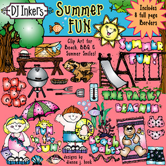 Summer Fun Clip Art and Borders Download