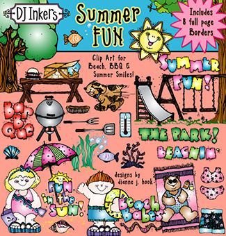 Summer Fun Clip Art and Borders Download