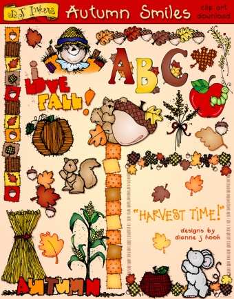 Autumn Smiles - Fall Clip Art Download