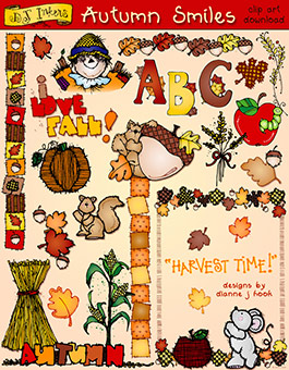 Autumn Smiles - Fall Clip Art Download